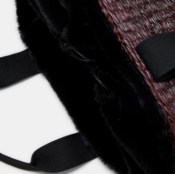 ZARA Mixed Media Straw Bag - Picture 9 of 9